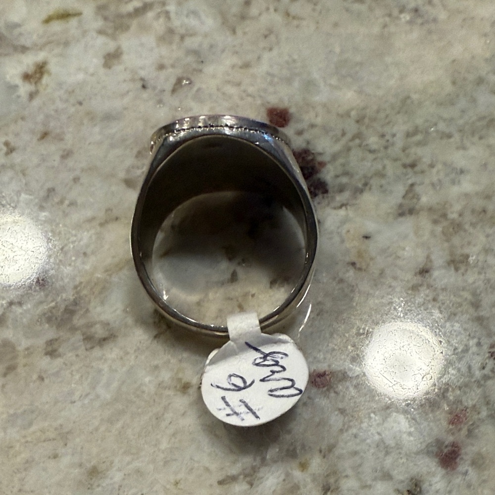 Silver Ring with Rhodochrosite - Picture 3 of 4
